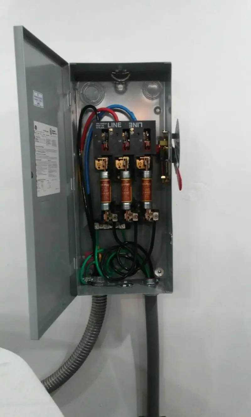 Three-phase disconnect switch installed for Electrical Wiring & Rewiring in Homer